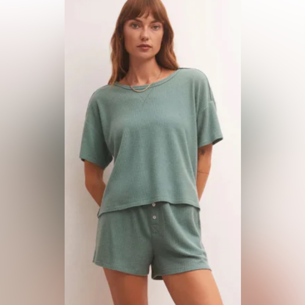 Z Supply Aqua Short Sleeve Top